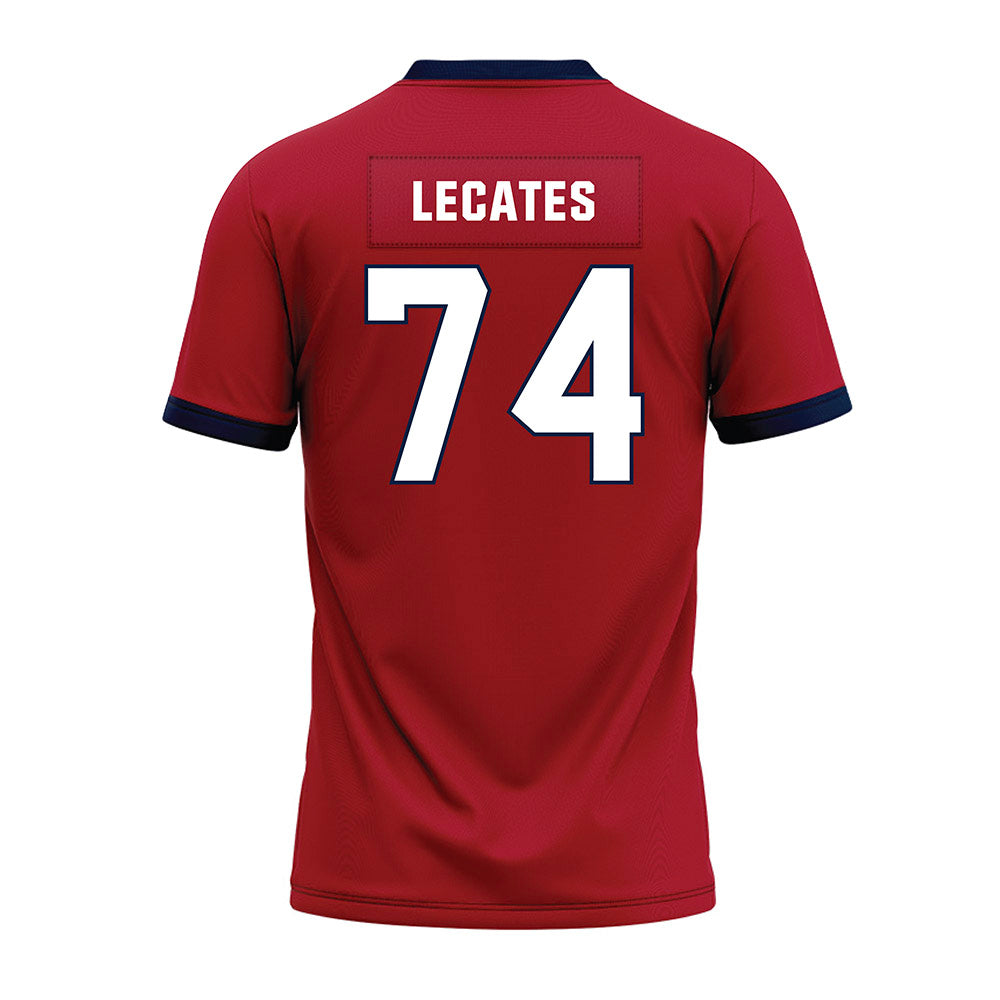 Liberty - NCAA Football : Jacob Lecates - Red Premium Football Jersey