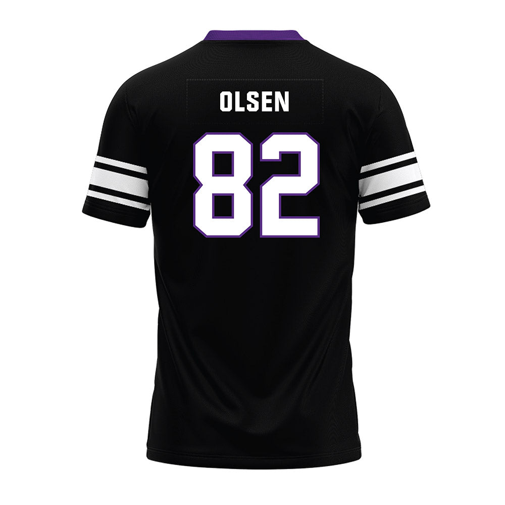 Northwestern - NCAA Football : Jack Olsen - Black Premium Football Jersey
