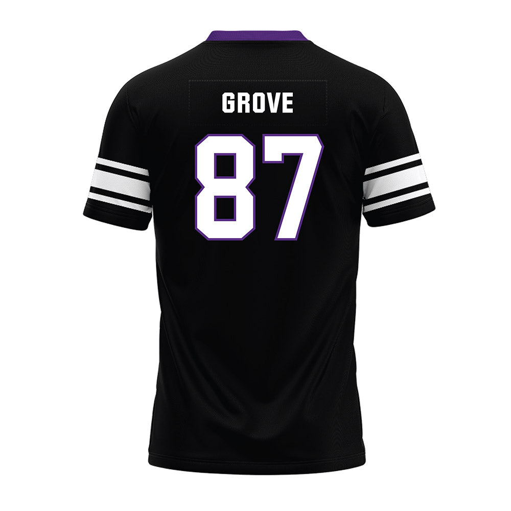 Northwestern - NCAA Football : Carson Grove - Black Premium Football Jersey-1