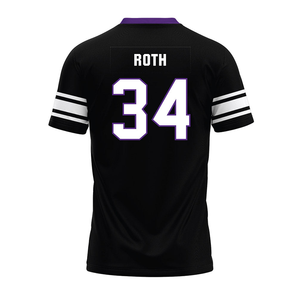 Northwestern - NCAA Football : Payton Roth - Black Premium Football Jersey-1