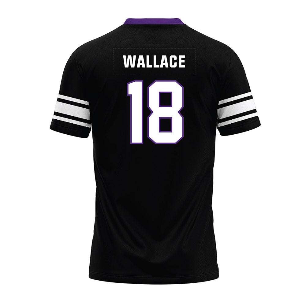 Northwestern - NCAA Football : Garner Wallace - Black Premium Football Jersey