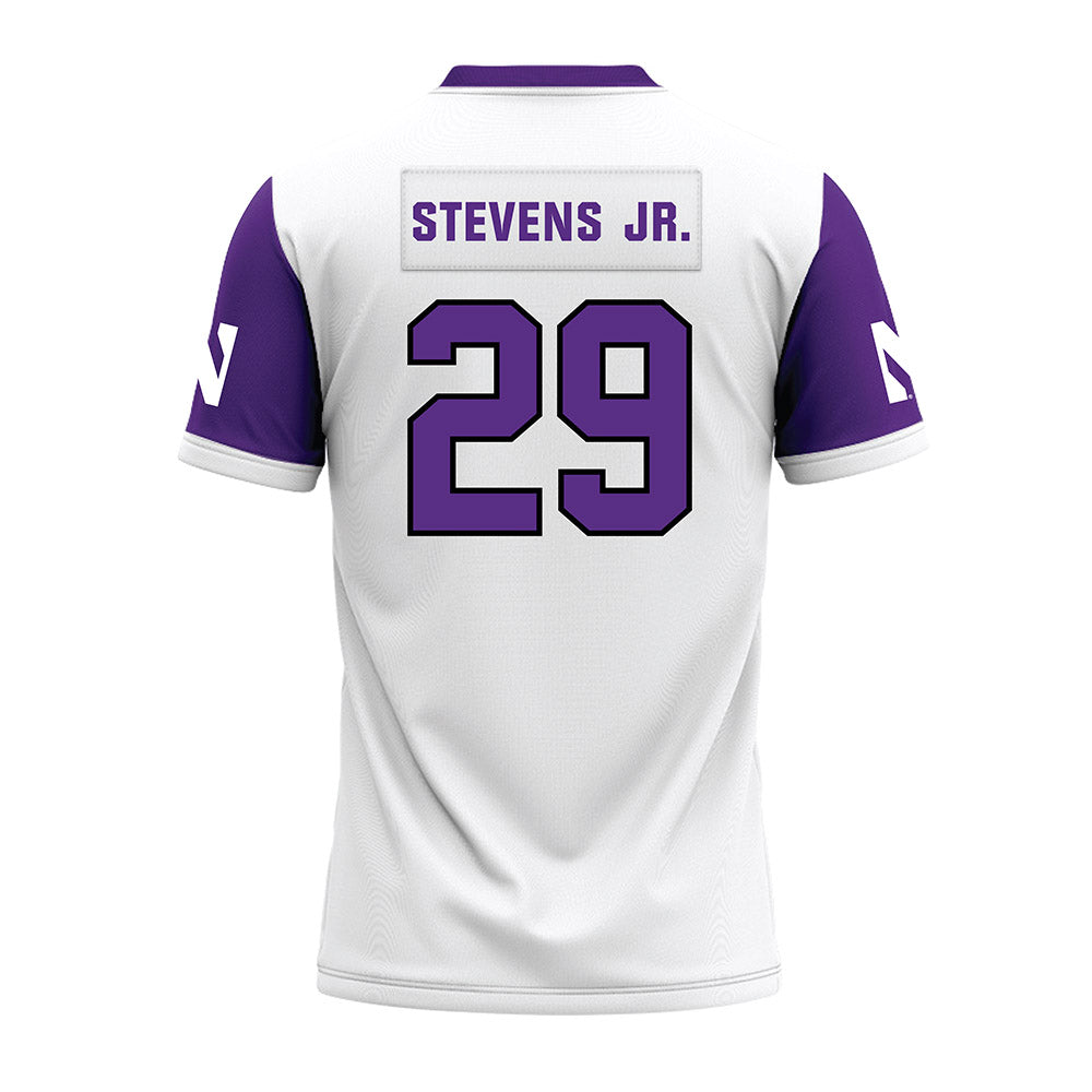 Northwestern - NCAA Football : JonJon Stevens Jr. - White Premium Football Jersey-1