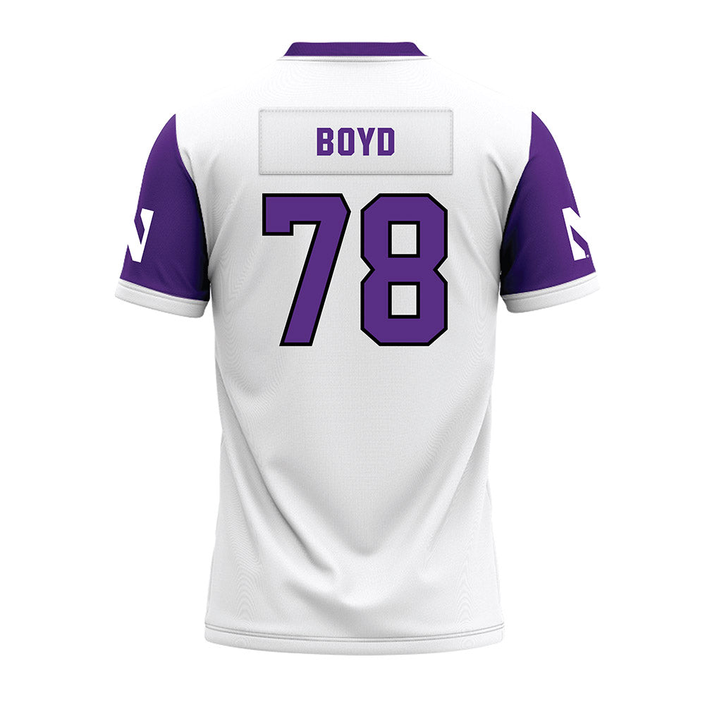 Northwestern - NCAA Football : Trey Boyd - White Premium Football Jersey-1