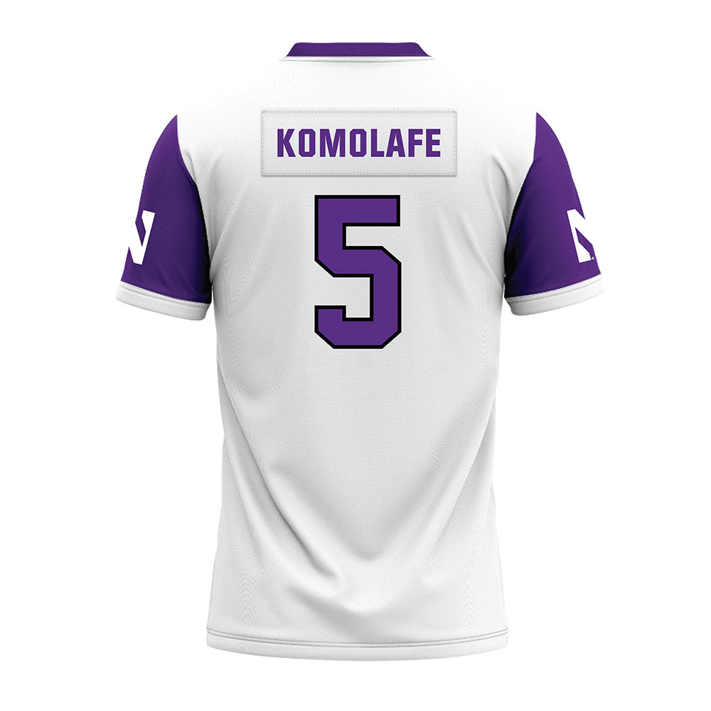 Northwestern - NCAA Football : Caleb Komolafe - White Premium Football Jersey-1