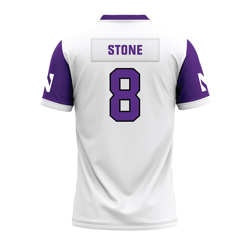 Northwestern - NCAA Football : Preston Stone - White Premium Football Jersey-1