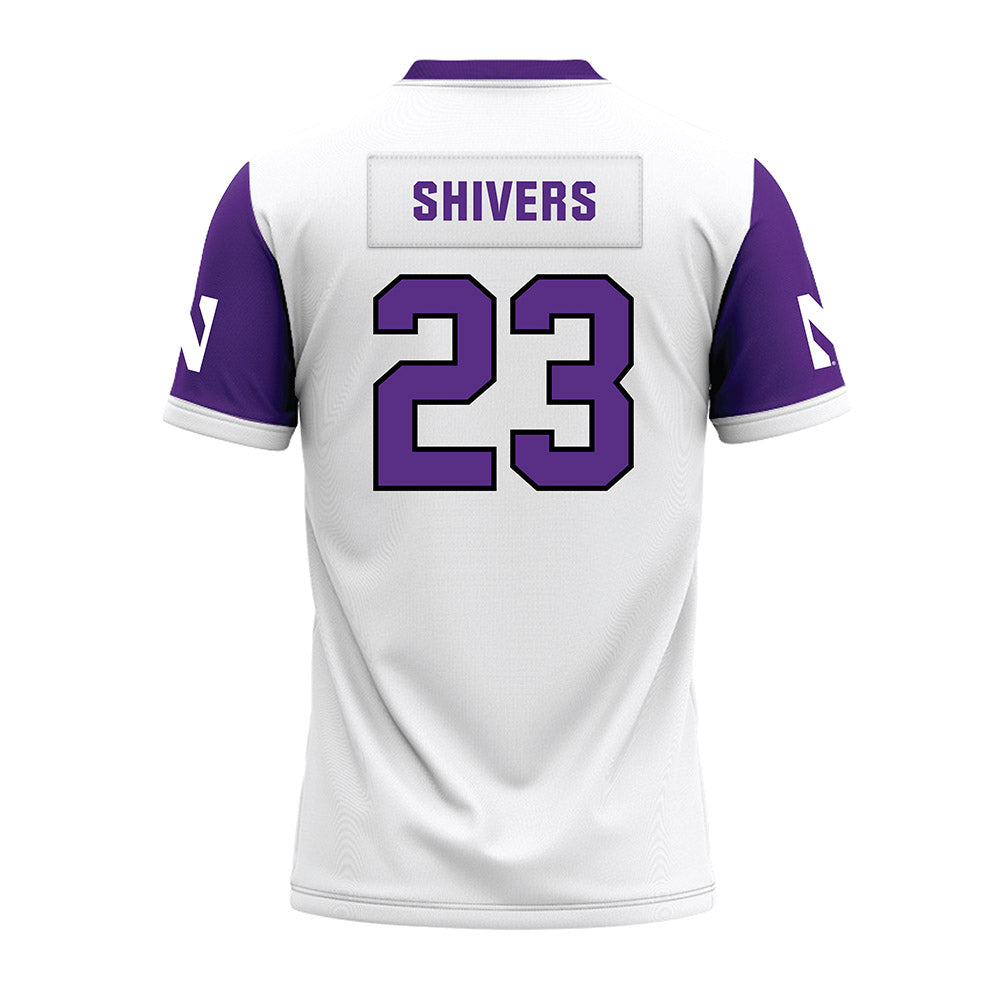 Northwestern - NCAA Football : Cole Shivers - White Premium Football Jersey