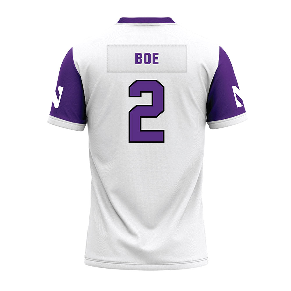 Northwestern - NCAA Football : Ryan Boe - White Premium Football Jersey