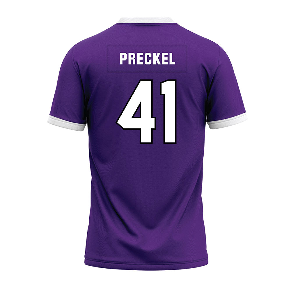 Northwestern - NCAA Football : Robby Preckel - Purple Premium Football Jersey-1