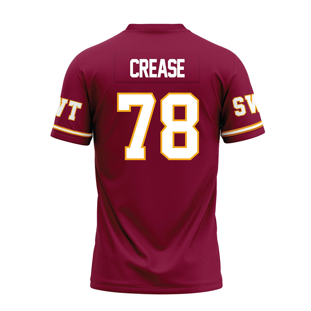 Texas State - NCAA Football : Anfernee Crease - Maroon Premium Football Jersey-1