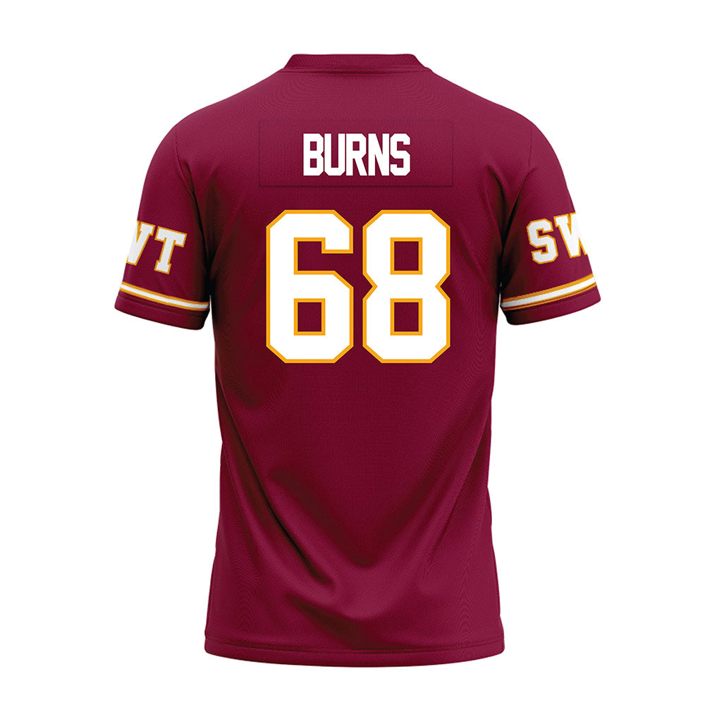 Texas State - NCAA Football : Sully Burns - Maroon Premium Football Jersey-1