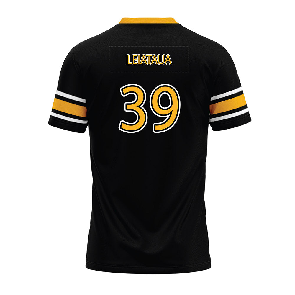Kennesaw - NCAA Football : Eli Leiataua - Black Premium Football Jersey-1