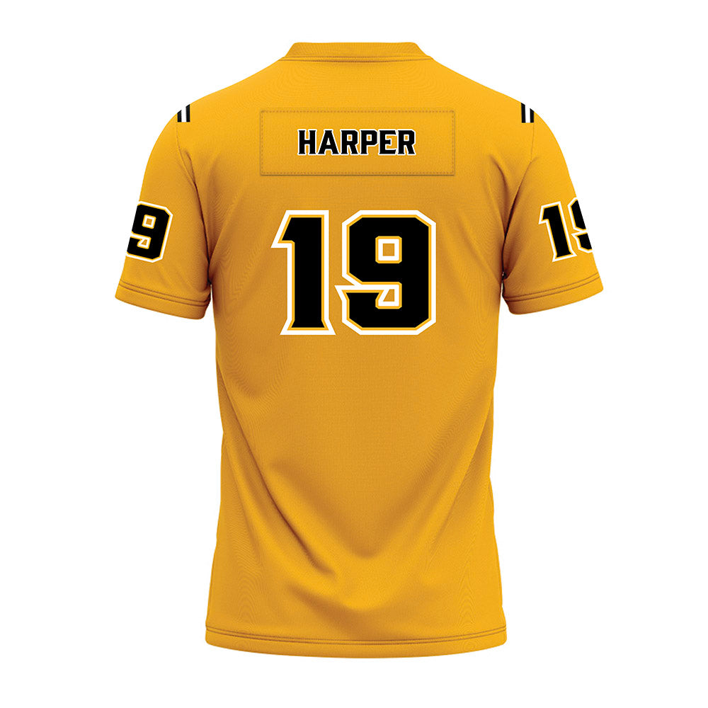 Kennesaw - NCAA Football : Elijah Harper - Gold Premium Football Jersey-1