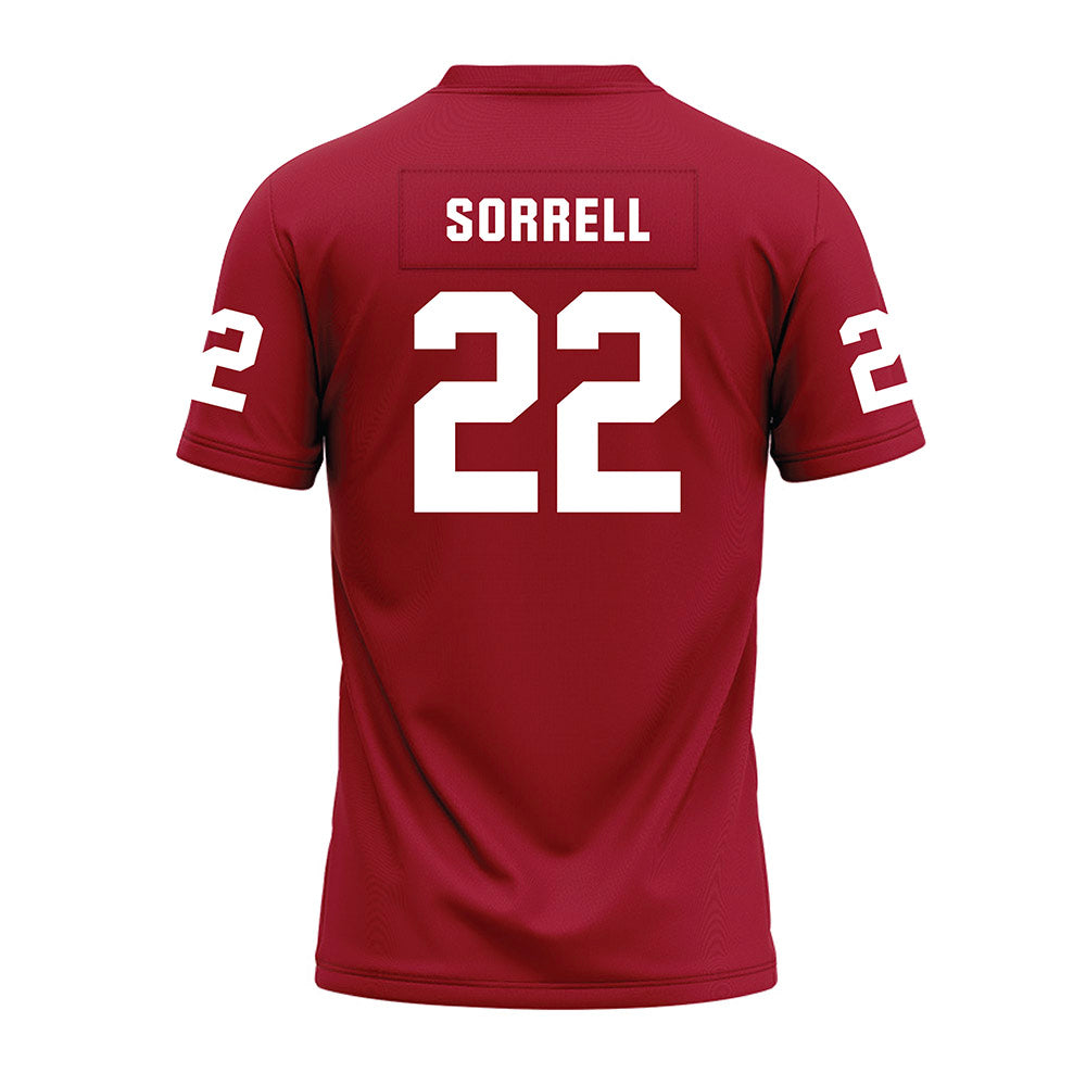 WSU - NCAA Football : Trillion Sorrell - Cardinal Premium Football Jersey-1