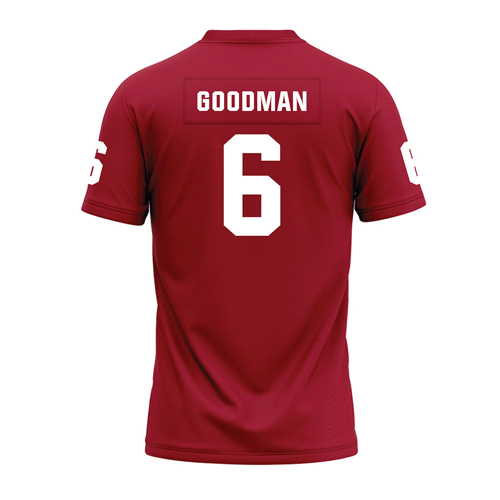 WSU - NCAA Football : Duhron Goodman - Cardinal Premium Football Jersey-1
