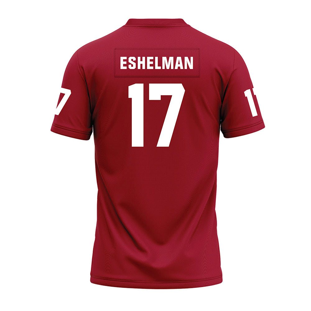 WSU - NCAA Football : Owen Eshelman - Cardinal Premium Football Jersey-1
