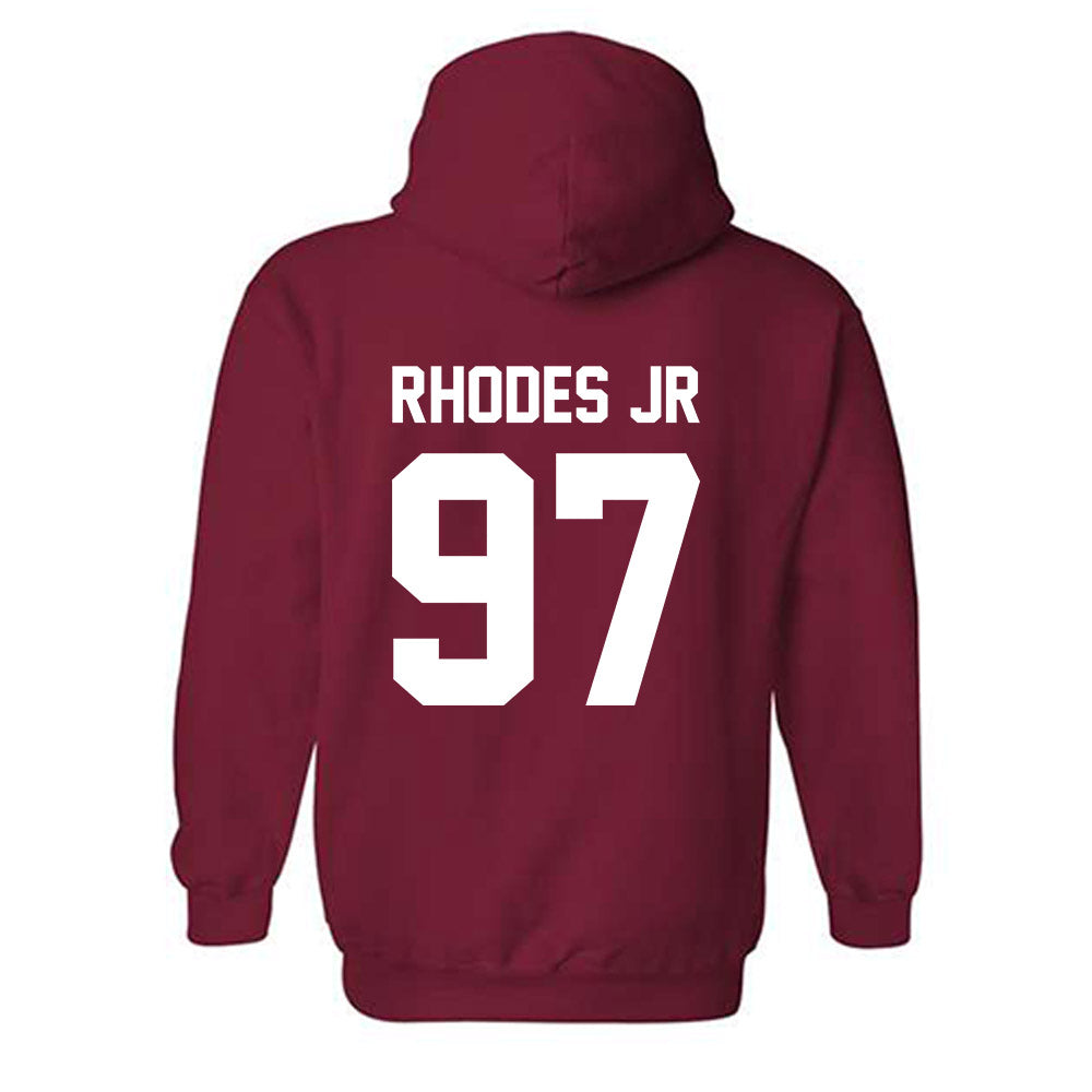 Arkansas - NCAA Football : Quincy Rhodes Jr - Sports Shersey Hooded Sweatshirt-1