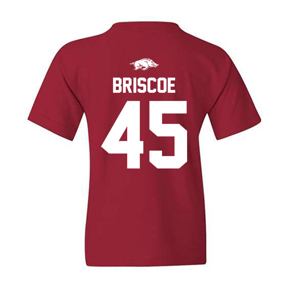 Arkansas - NCAA Baseball : Tye Briscoe - Classic Shersey Youth T-Shirt-1