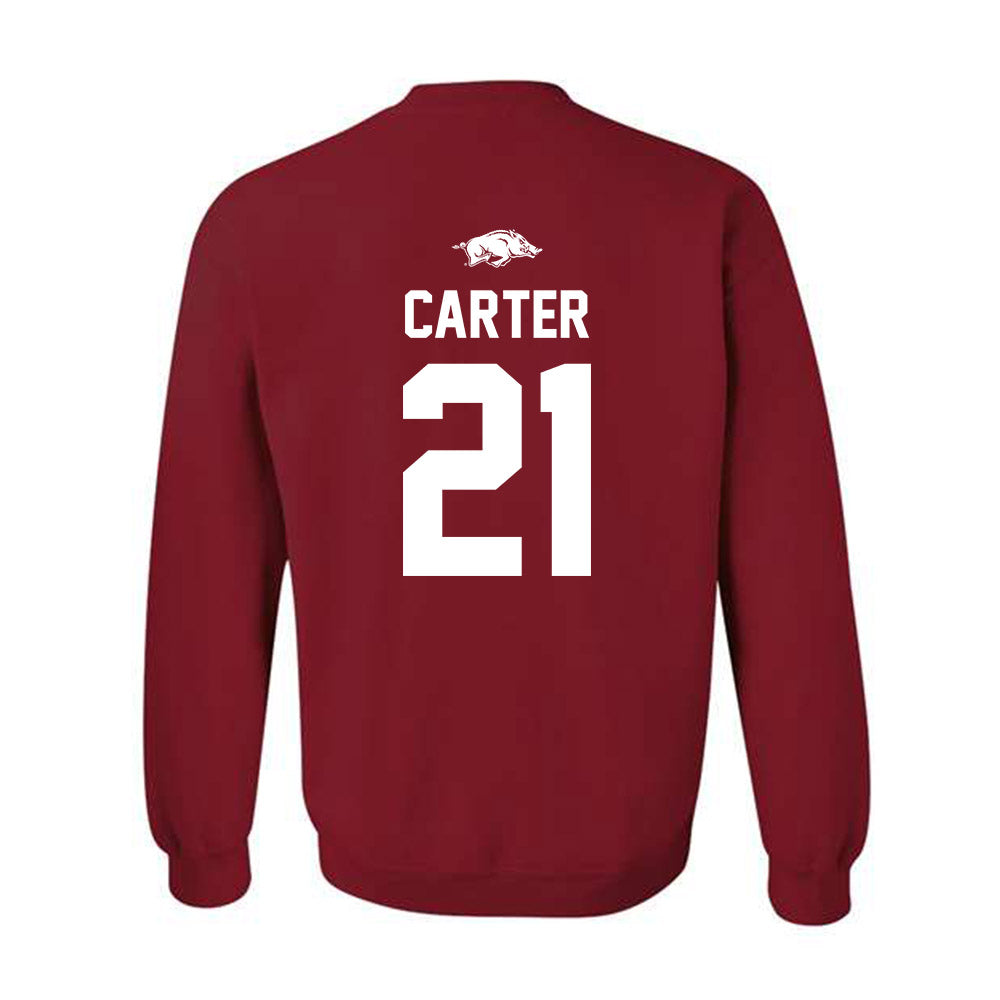 Arkansas - NCAA Softball : Ava Carter - Classic Shersey Crewneck Sweatshirt-1