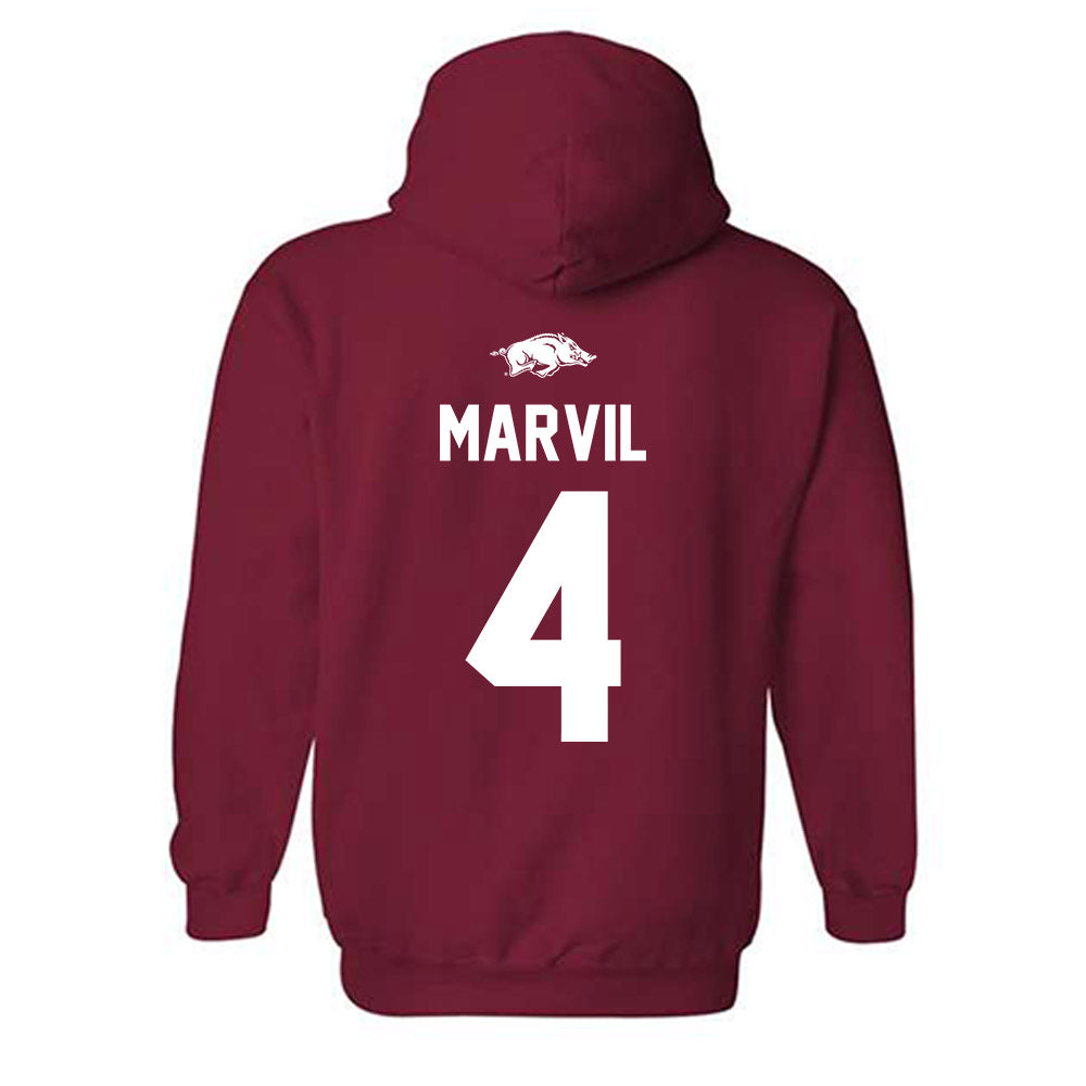 Arkansas - NCAA Women's Soccer : Presley Marvil - Classic Shersey Hooded Sweatshirt-1