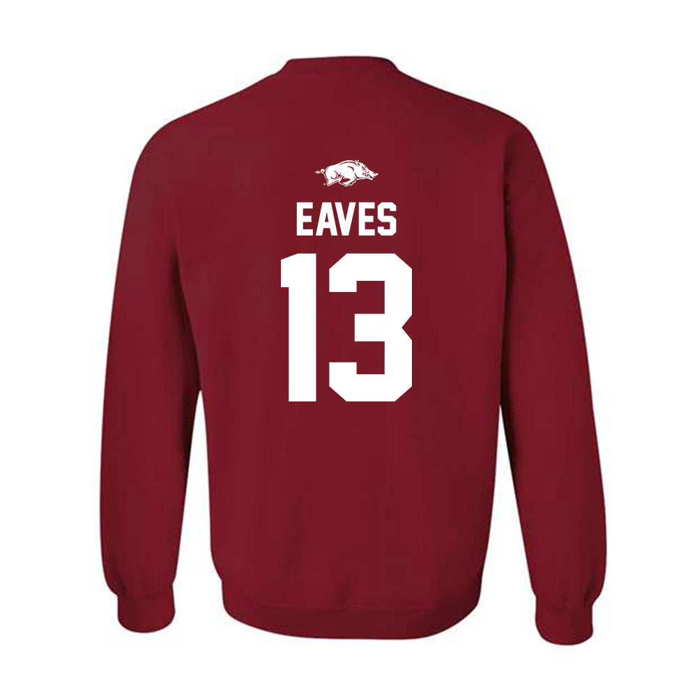 Arkansas - NCAA Baseball : Steele Eaves - Classic Shersey Crewneck Sweatshirt-1