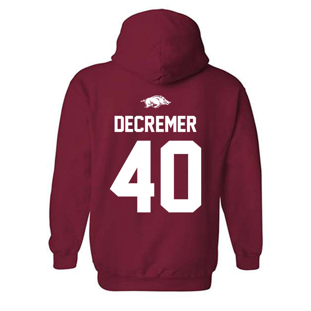 Arkansas - NCAA Baseball : James DeCremer - Classic Shersey Hooded Sweatshirt-1