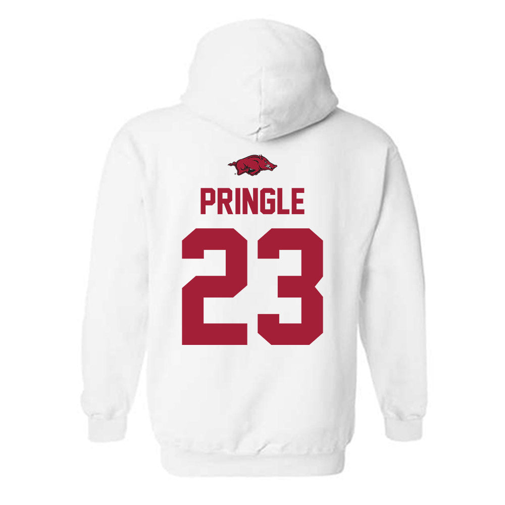 Arkansas - NCAA Men's Basketball : Nick Pringle - Classic Shersey Hooded Sweatshirt-1