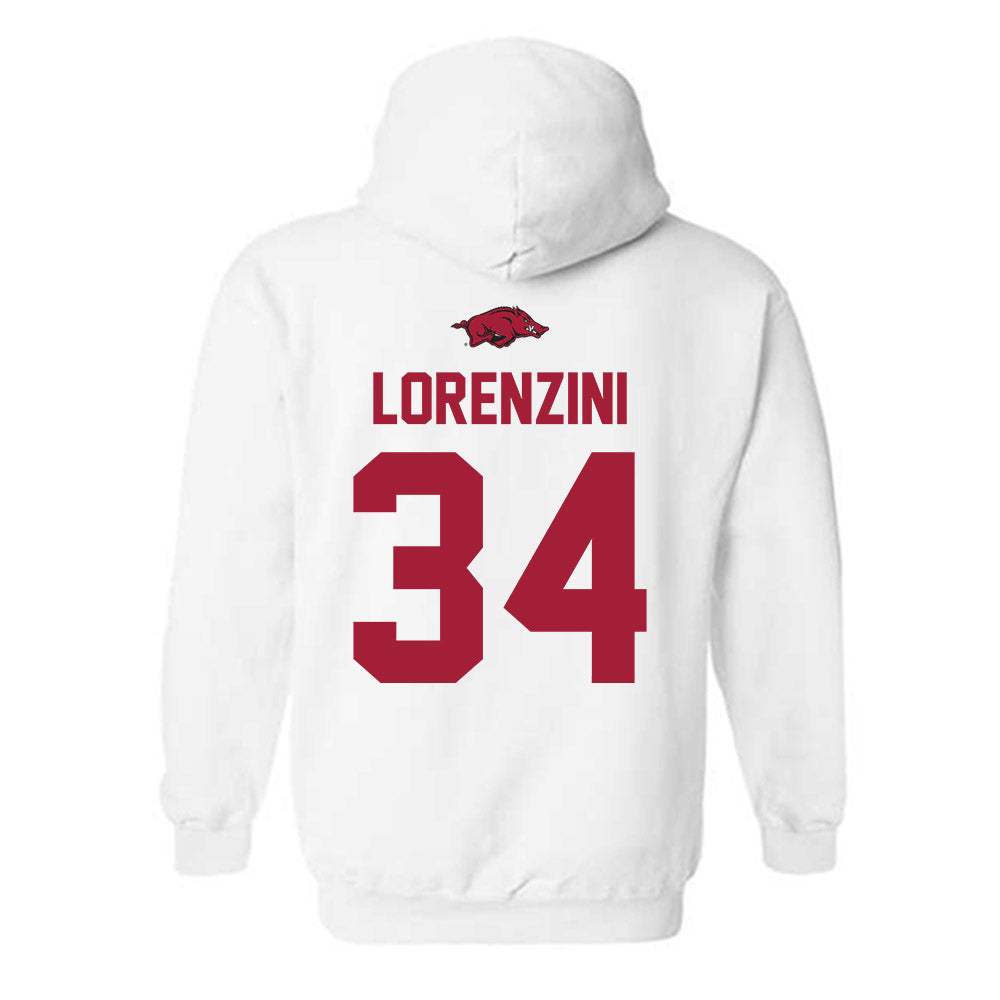 Arkansas - NCAA Baseball : Joey Lorenzini - Classic Shersey Hooded Sweatshirt-1