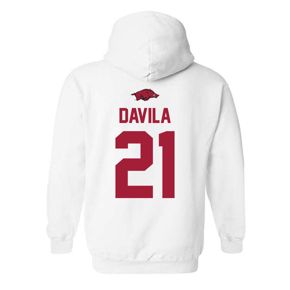 Arkansas - NCAA Football : Keshawn Davila - Classic Shersey Hooded Sweatshirt-1