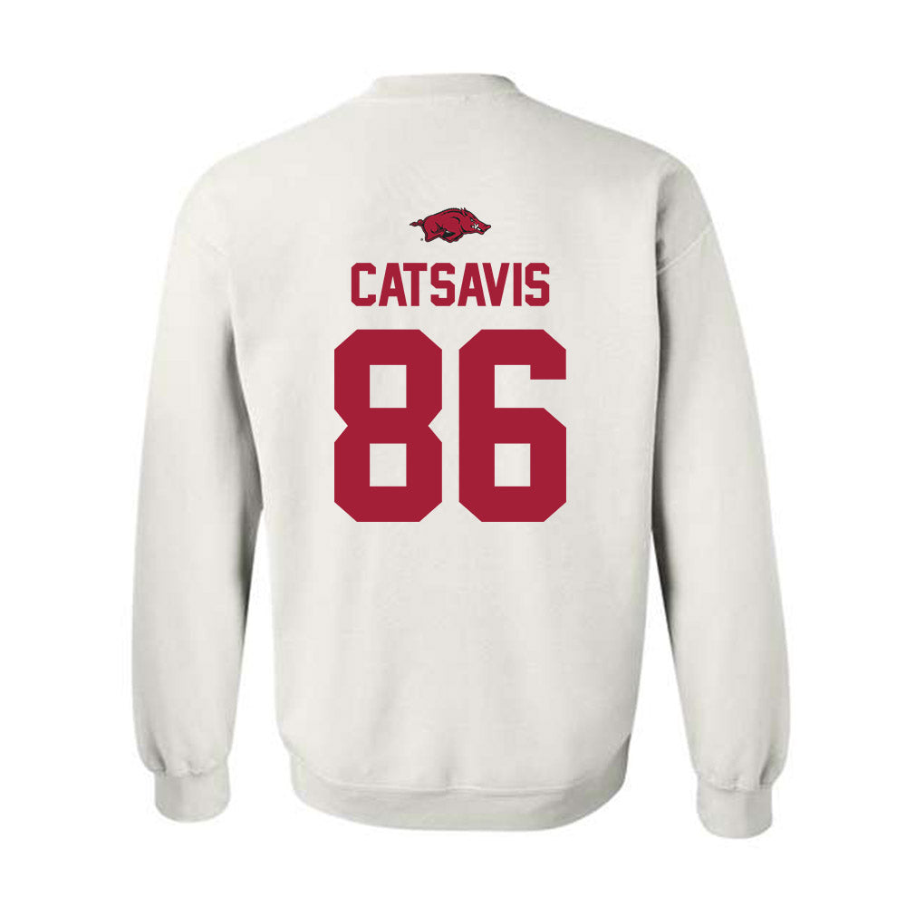 Arkansas - NCAA Football : Walker Catsavis - Classic Shersey Crewneck Sweatshirt-1