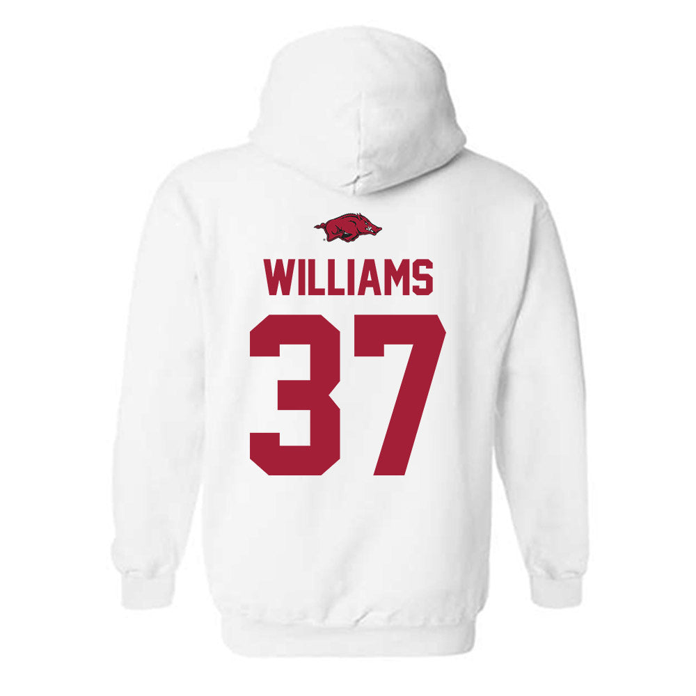 Arkansas - NCAA Baseball : Luke Williams - Classic Shersey Hooded Sweatshirt-1