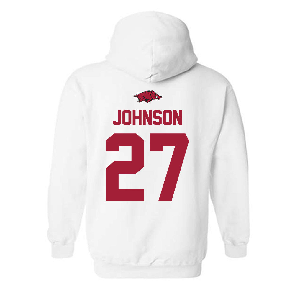 Arkansas - NCAA Football : Ahkhari Johnson - Classic Shersey Hooded Sweatshirt-1