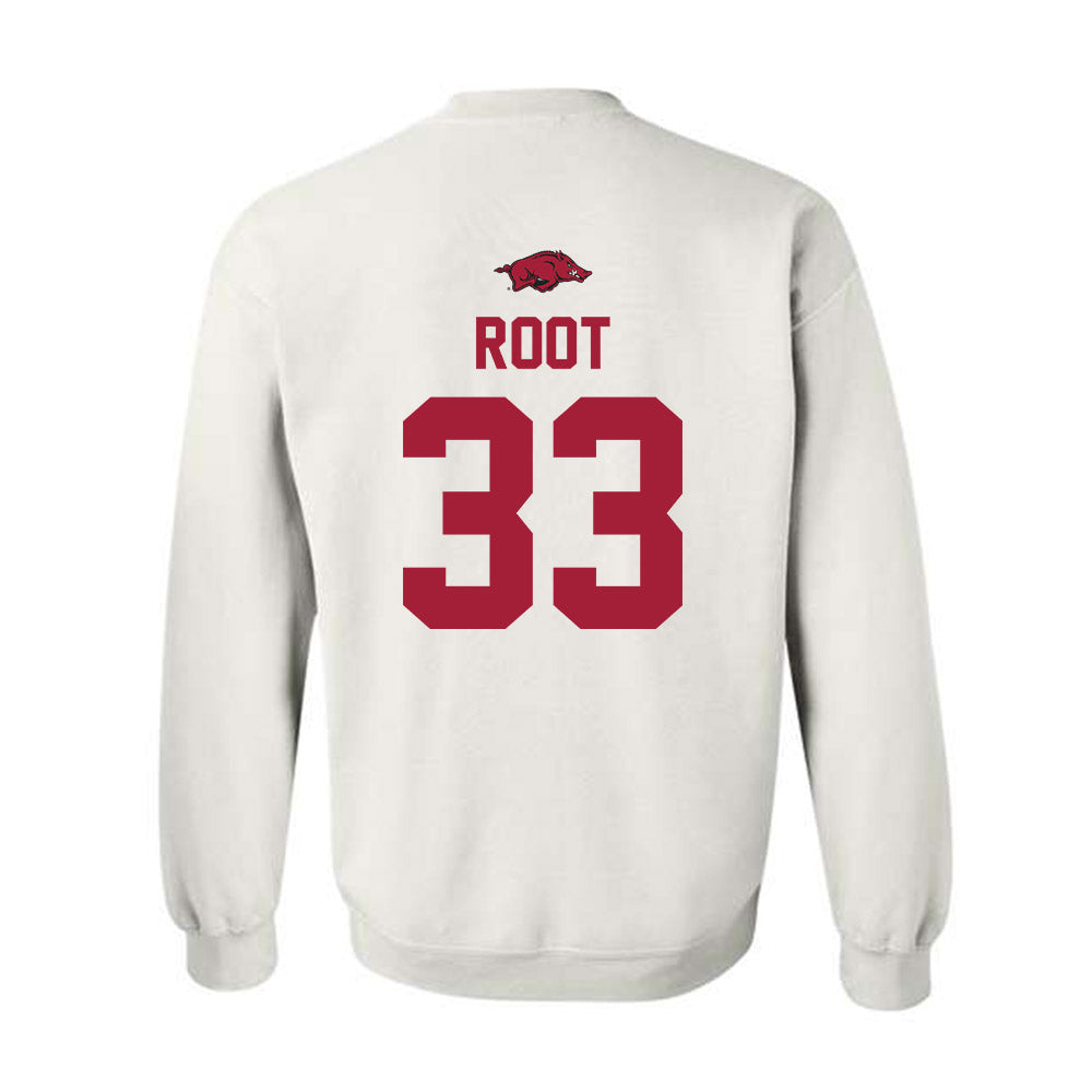 Arkansas - NCAA Baseball : Zach Root - Classic Shersey Crewneck Sweatshirt-1