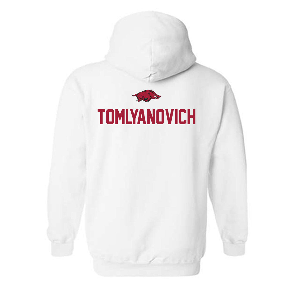 Arkansas - NCAA Men's Track & Field : TJ Tomlyanovich - Classic Shersey Hooded Sweatshirt-1