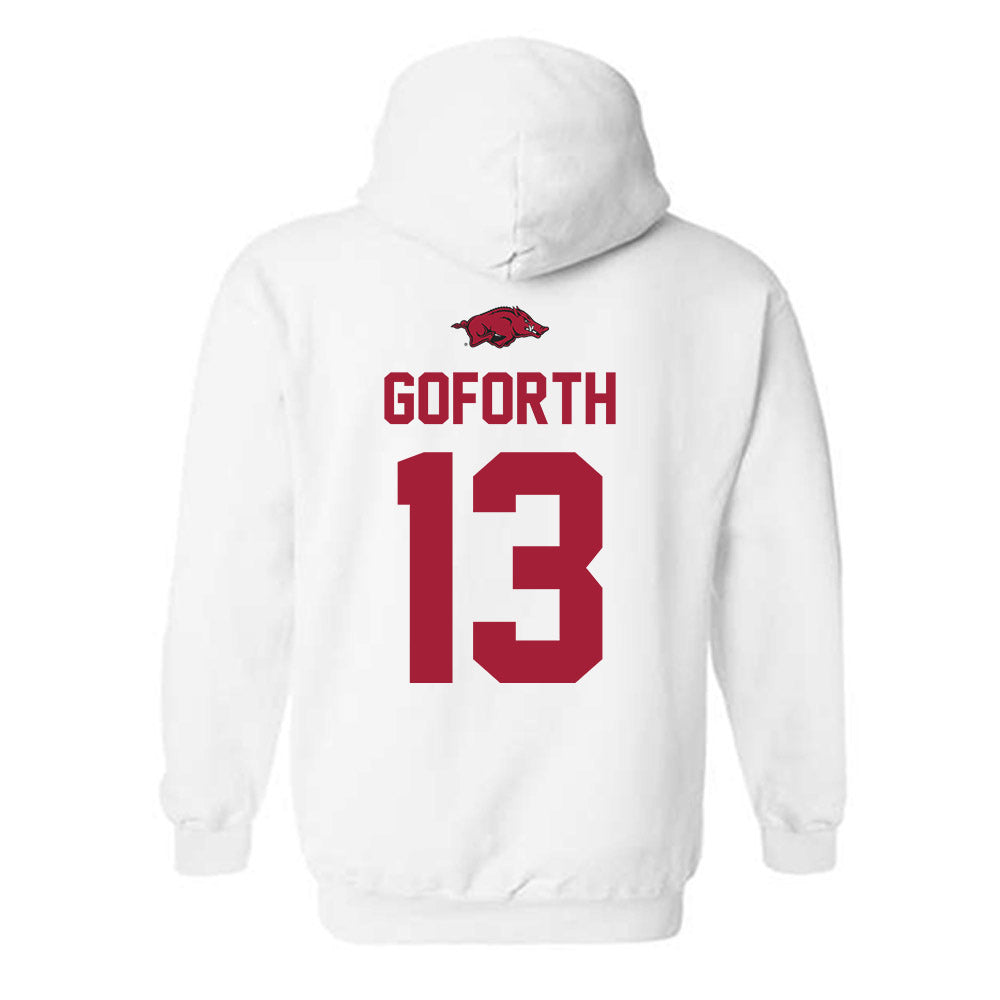 Arkansas - NCAA Women's Basketball : Sasha Goforth - Classic Shersey Hooded Sweatshirt-1