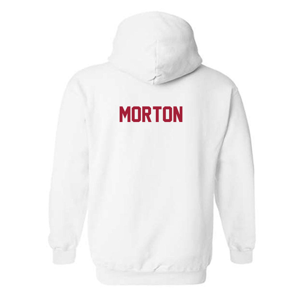 Arkansas - NCAA Women's Swimming & Diving : Ashley Morton - Generic Shersey Hooded Sweatshirt-1