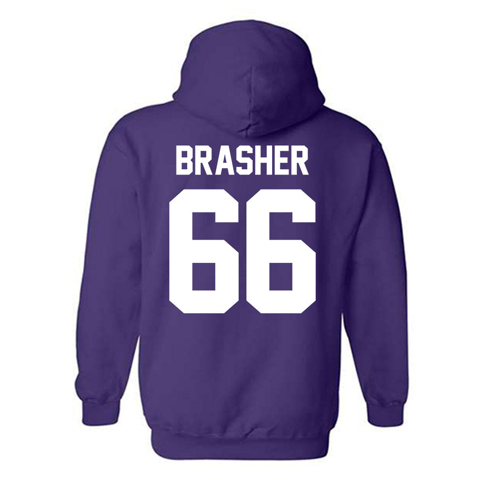 Furman - NCAA Football : Eli Brasher - Classic Shersey Hooded Sweatshirt-1