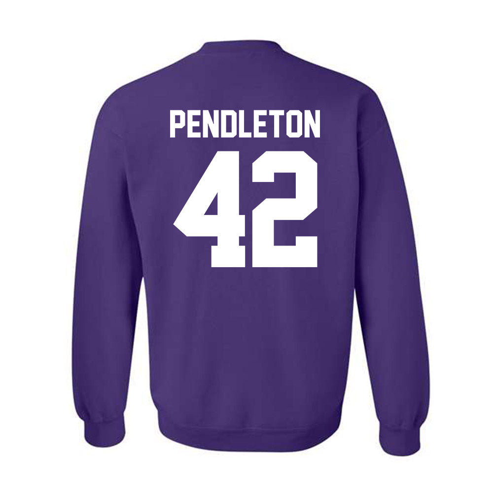Furman - NCAA Football : Jakeman Pendleton - Classic Shersey Crewneck Sweatshirt-1
