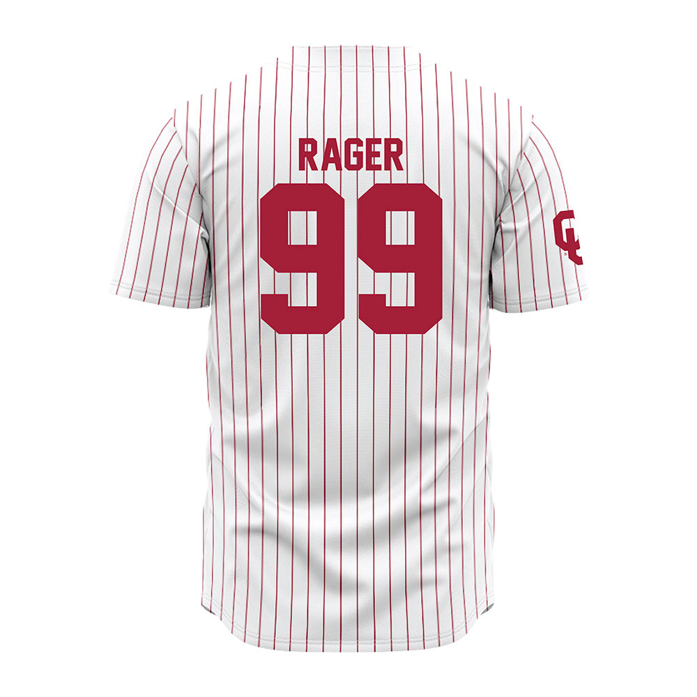 Oklahoma - NCAA Baseball : Cord Rager - Pinstripe Jersey-1