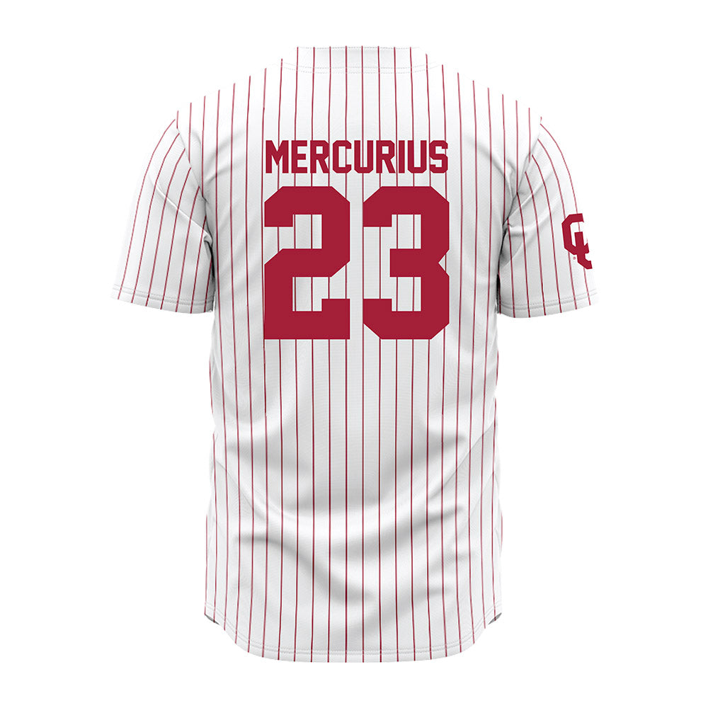 Oklahoma - NCAA Baseball : Alexander Mercurius - Pinstripe Jersey-1