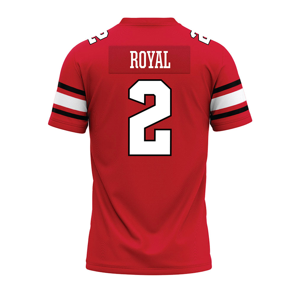 NC State - NCAA Football : Ronnie Royal - Red Premium Football Jersey-1
