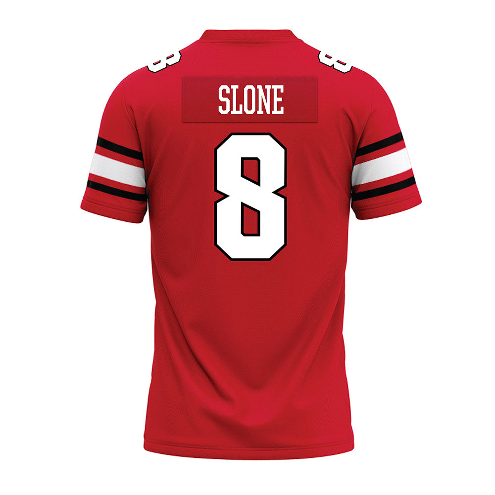 NC State - NCAA Football : Cian Slone - Red Premium Football Jersey-1