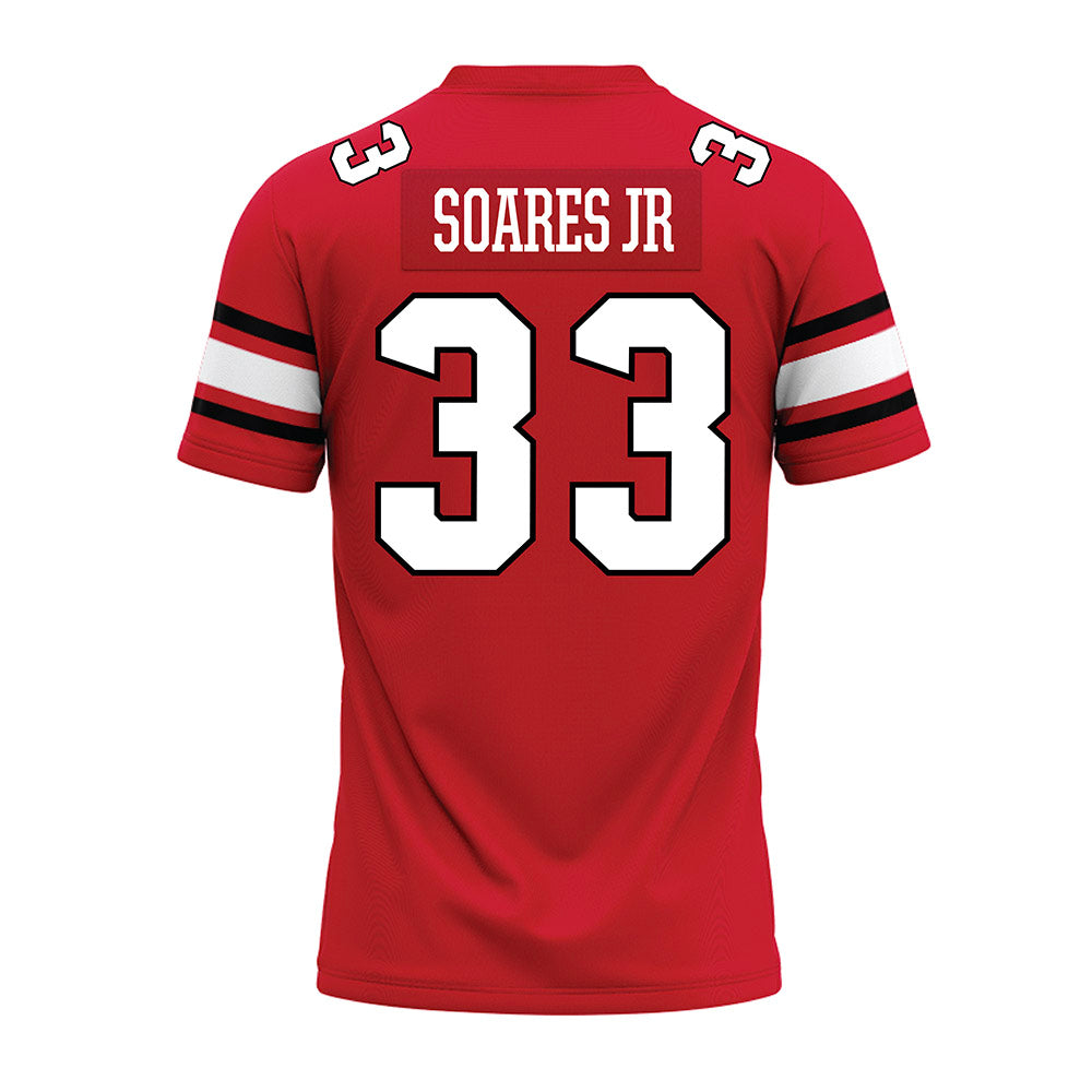 NC State - NCAA Football : Kenny Soares Jr - Red Premium Football Jersey-1