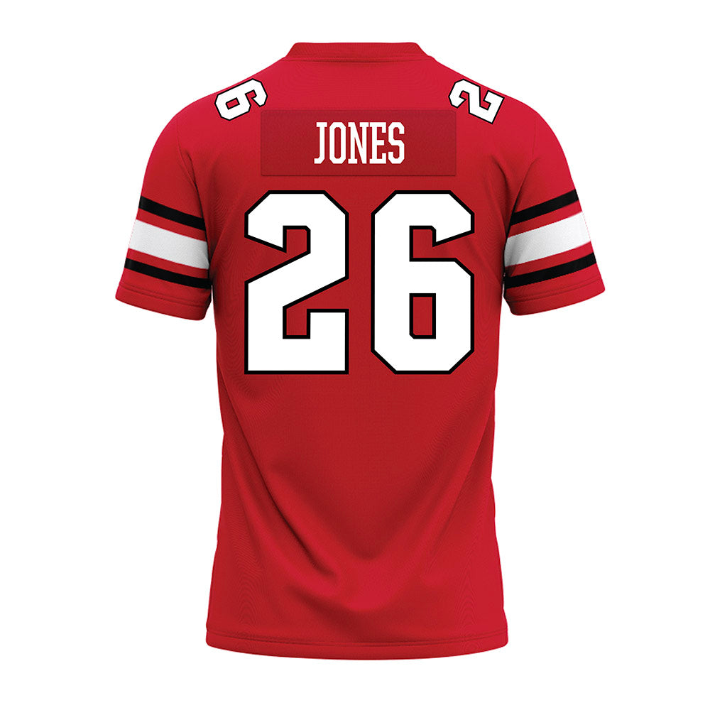 NC State - NCAA Football : Isiah Jones - Red Premium Football Jersey-1