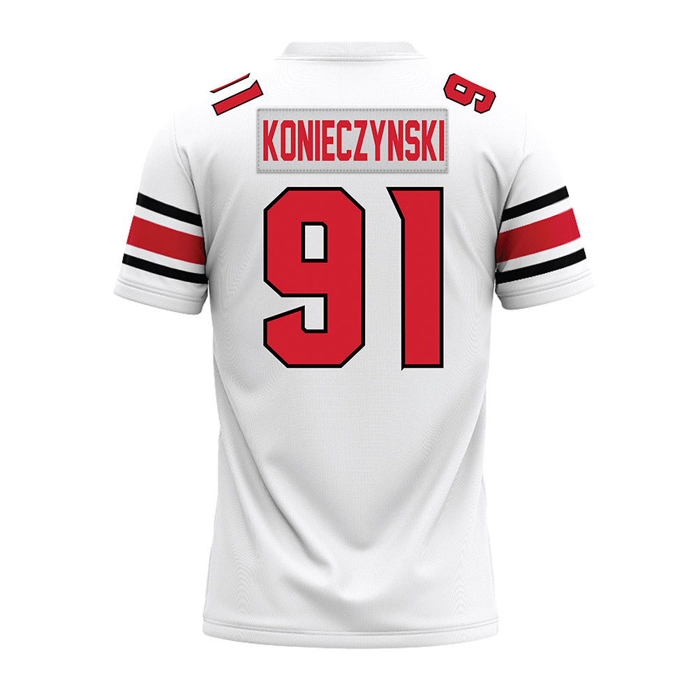 NC State - NCAA Football : Nick Konieczynski - White Premium Football Jersey-1