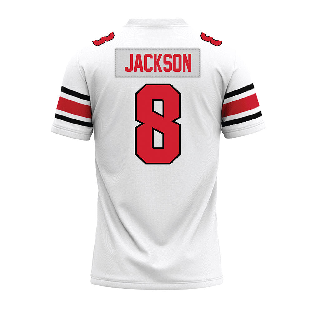 NC State - NCAA Football : Keenan Jackson - White Premium Football Jersey-1