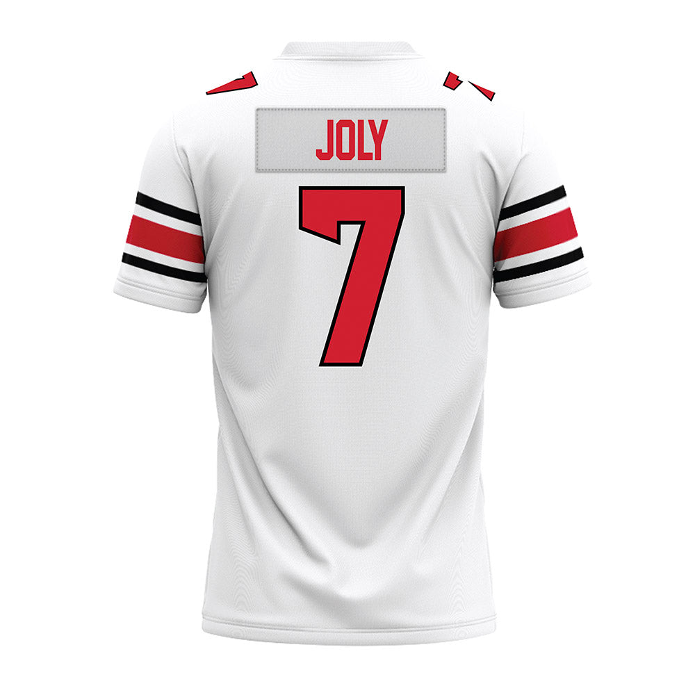 NC State - NCAA Football : Justin Joly - White Premium Football Jersey-1