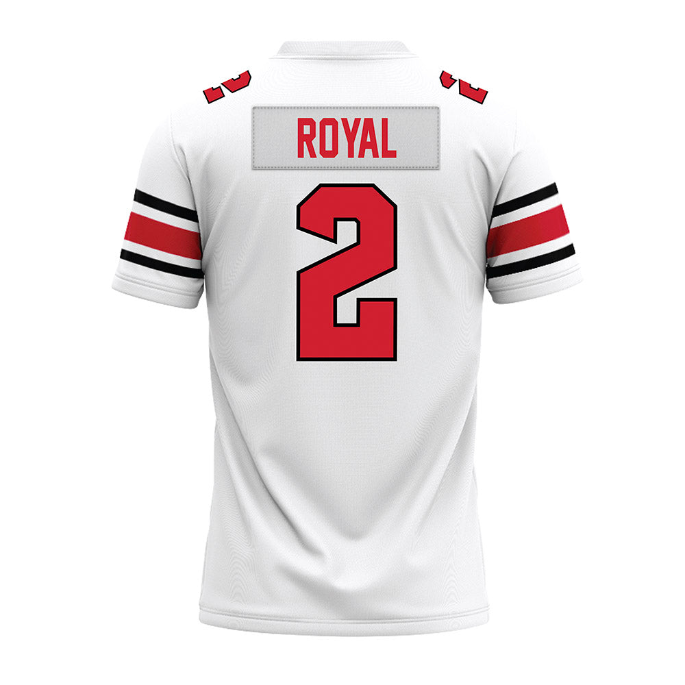 NC State - NCAA Football : Ronnie Royal - White Premium Football Jersey-1