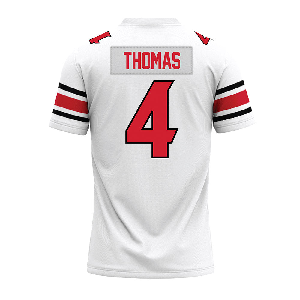 NC State - NCAA Football : Tra Thomas - White Premium Football Jersey-1