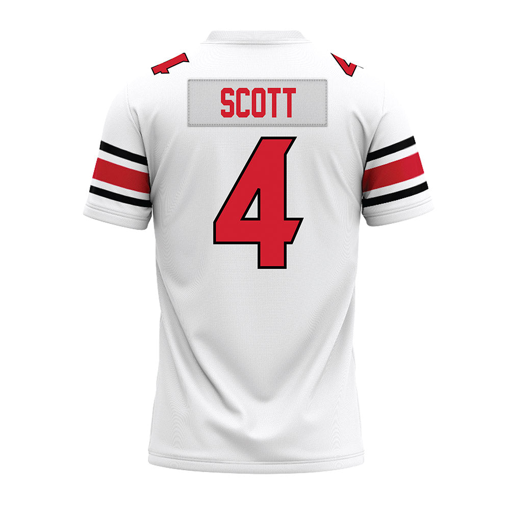 NC State - NCAA Football : Duke Scott - White Premium Football Jersey-1