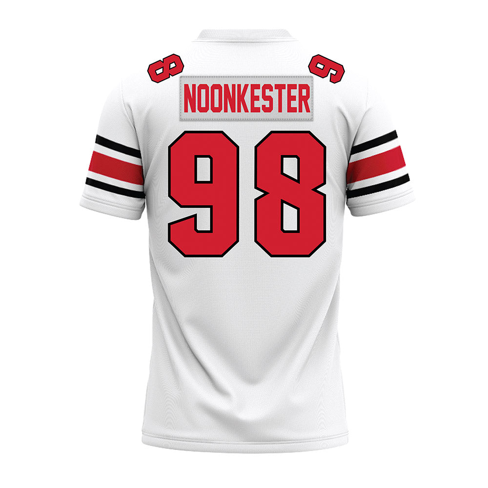 NC State - NCAA Football : Caden Noonkester - White Premium Football Jersey-1